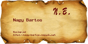 Nagy Bartos névjegykártya