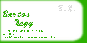 bartos nagy business card